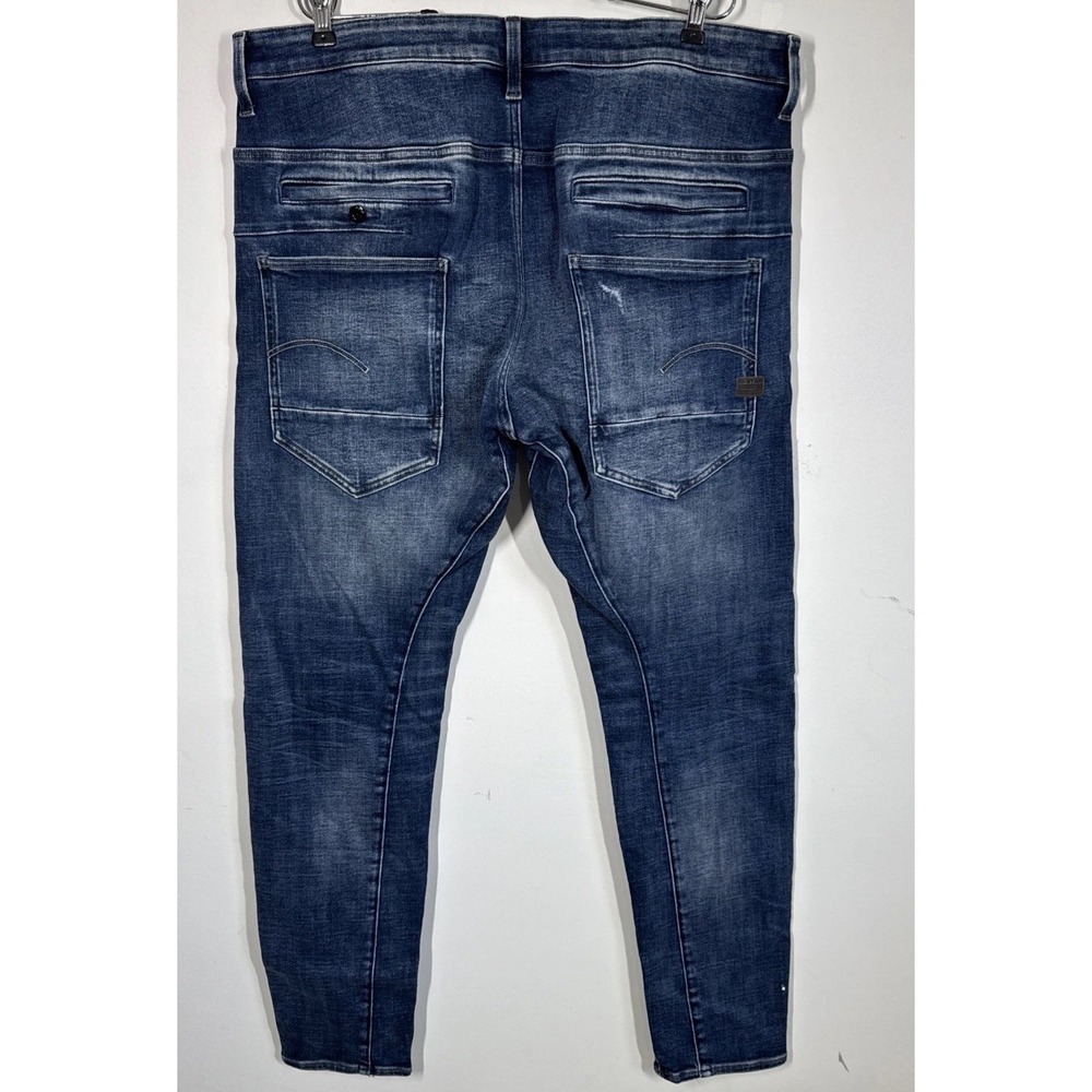 G-Star Raw D Staq 3D Slim Jeans Men's 38x34 Distressed Denim Streetwear Hip-Hop - Picture 5 of 16